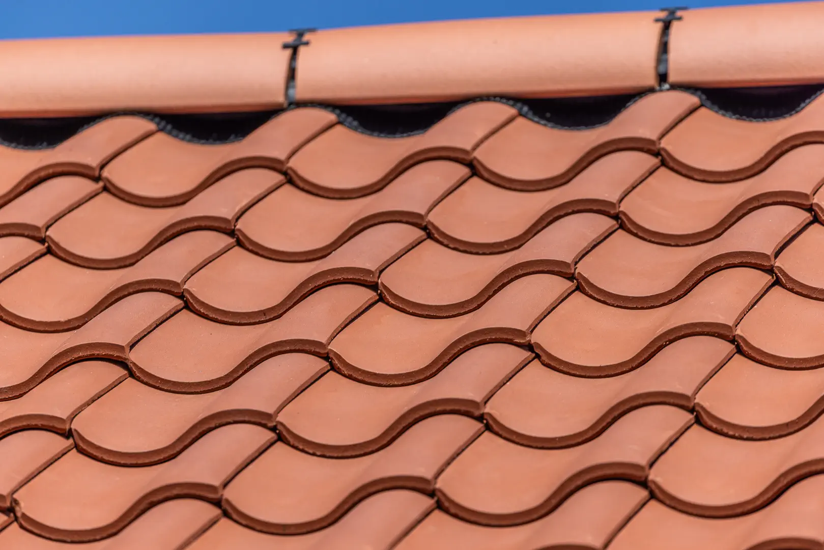 Clay roof tiles